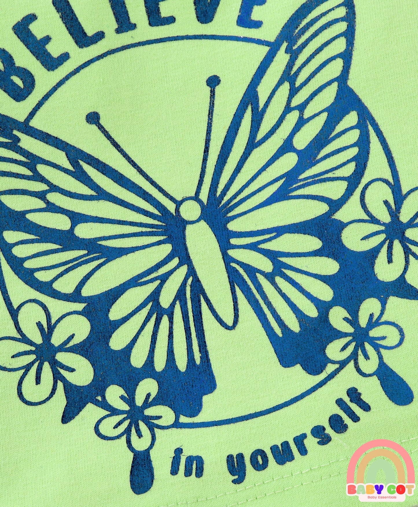 100% Cotton Half Sleeves T-Shirts Butterfly Print Pack of 3 - Multicolour