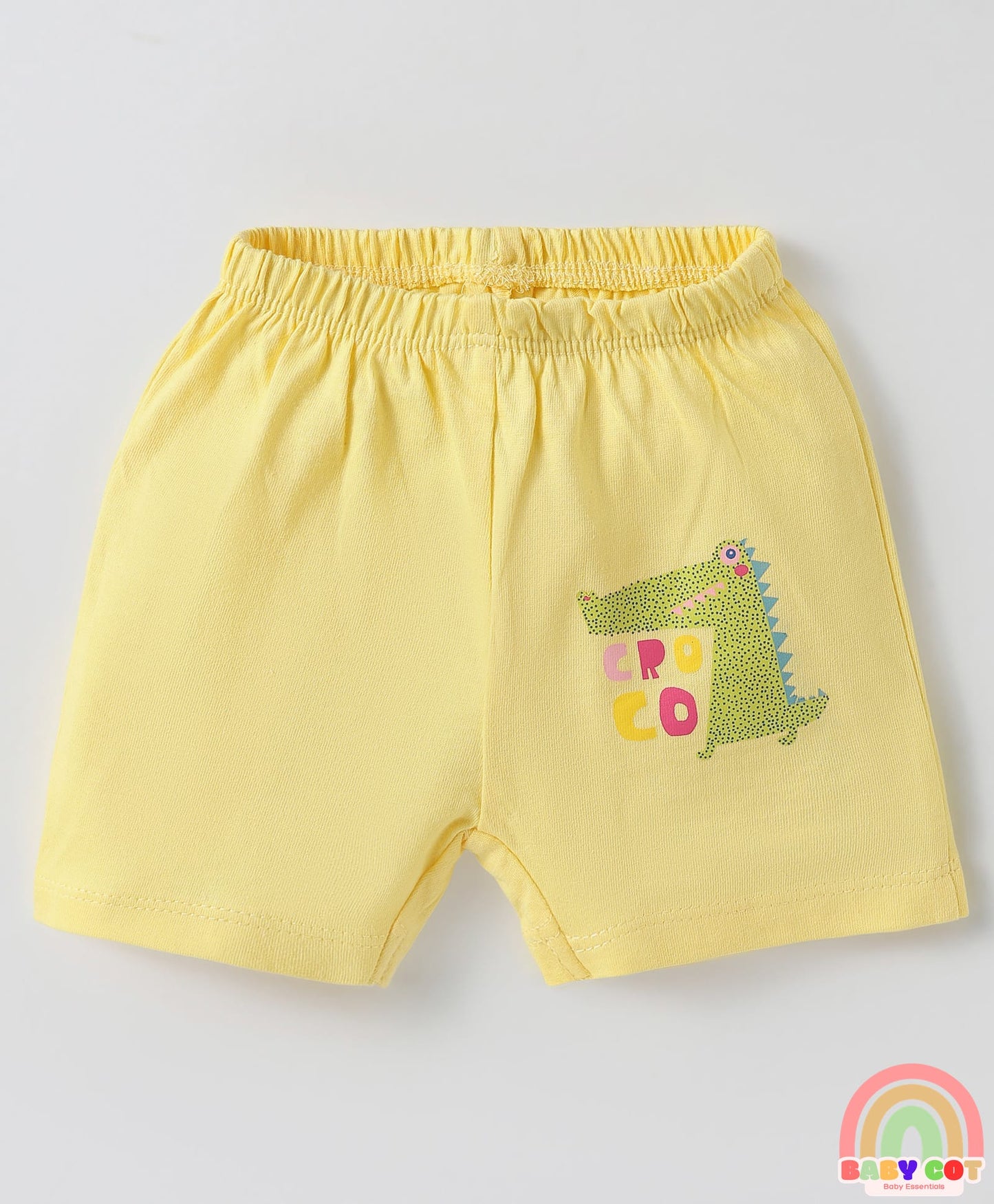 Single Jersey Knit Above Knee Length Shorts With Floral & Heart Print Pack Of 5 - Light Multicolour