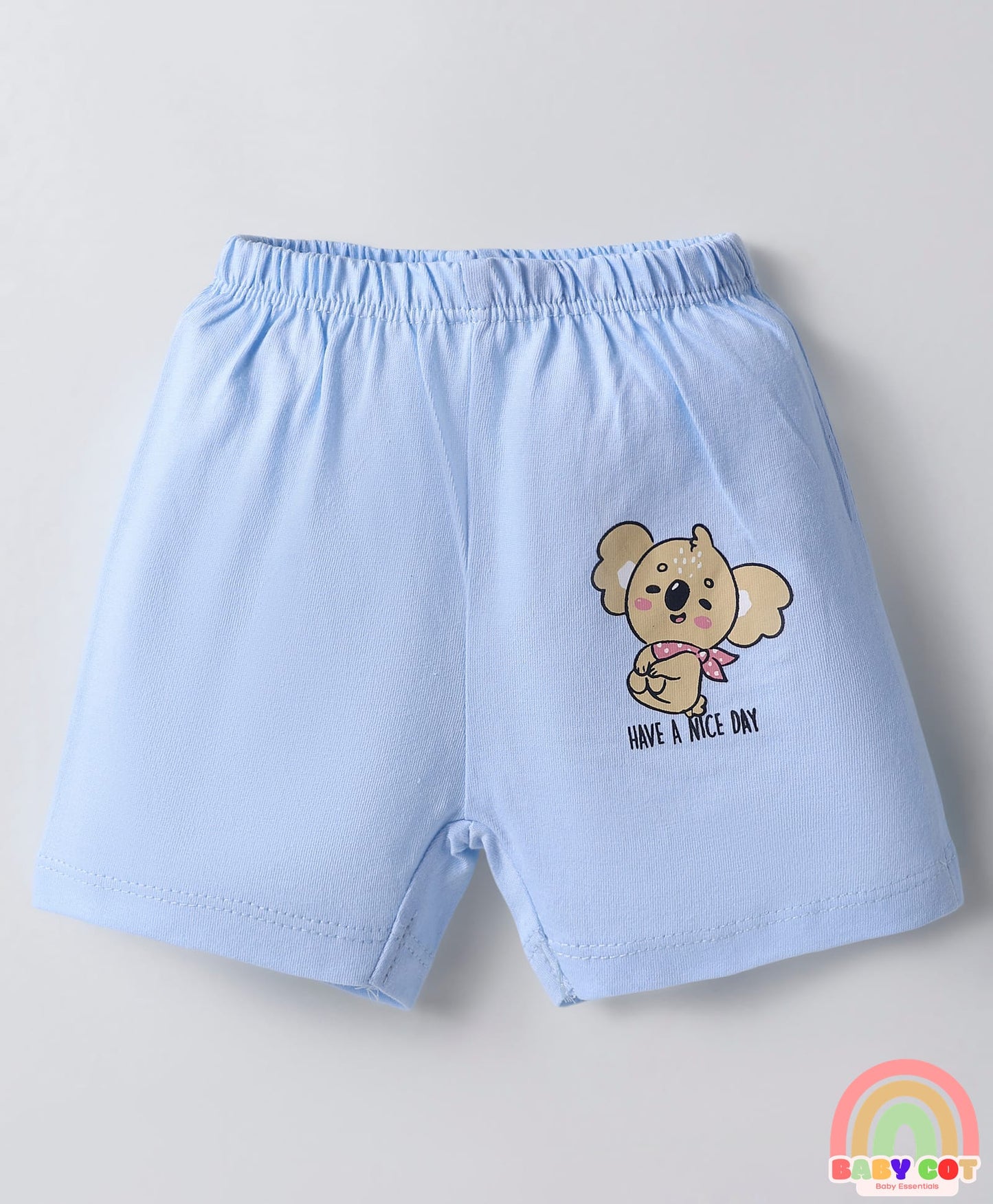 Single Jersey Knit Above Knee Length Shorts With Sea Life & Heart Print Pack Of 5 - Multicolour