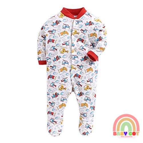 100% Cotton Red Rompers Sleepsuits Jumpsuit Night Suits for Infants Newborn Baby Boys & Girls