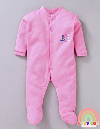 100% Cotton Pink Rompers Sleepsuits Jumpsuit Night Suits for Infants Newborn Baby Boys & Girls