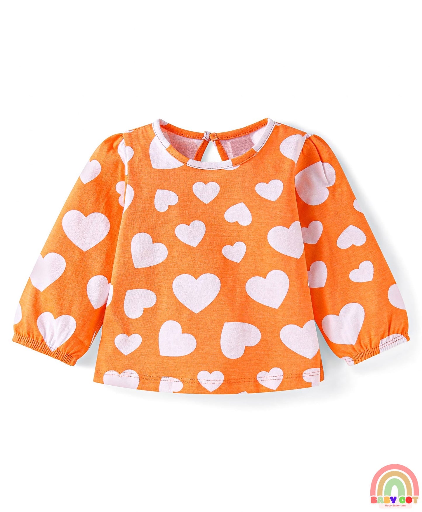 Cotton Knit Full Sleeves T-Shirts with Floral Hearts & Text Print Pack of 5 - Multicolor