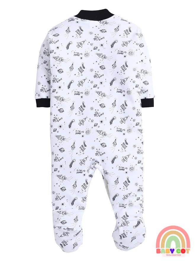 100% Cotton Rompers Sleepsuits Jumpsuit Night Suits for Infants Newborn Baby Boys & Girls