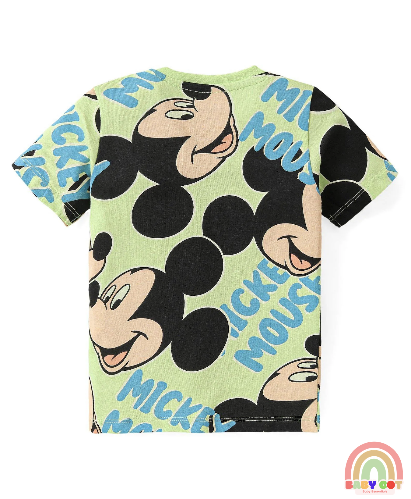 Single Jersey Knit Half Sleeves T-Shirt And Shorts Set Printed - Green