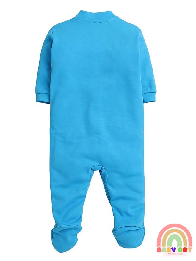 100% Cotton Turquoise Rompers Sleepsuits Jumpsuit Night Suits for Infants Newborn Baby Boys & Girls