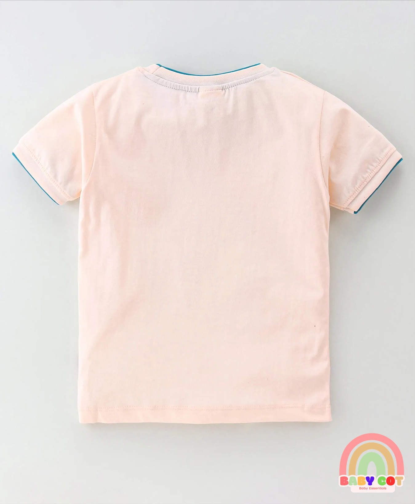 100% Cotton Knit Half Sleeves T-Shirt & Shorts Set with Text Print - Blue