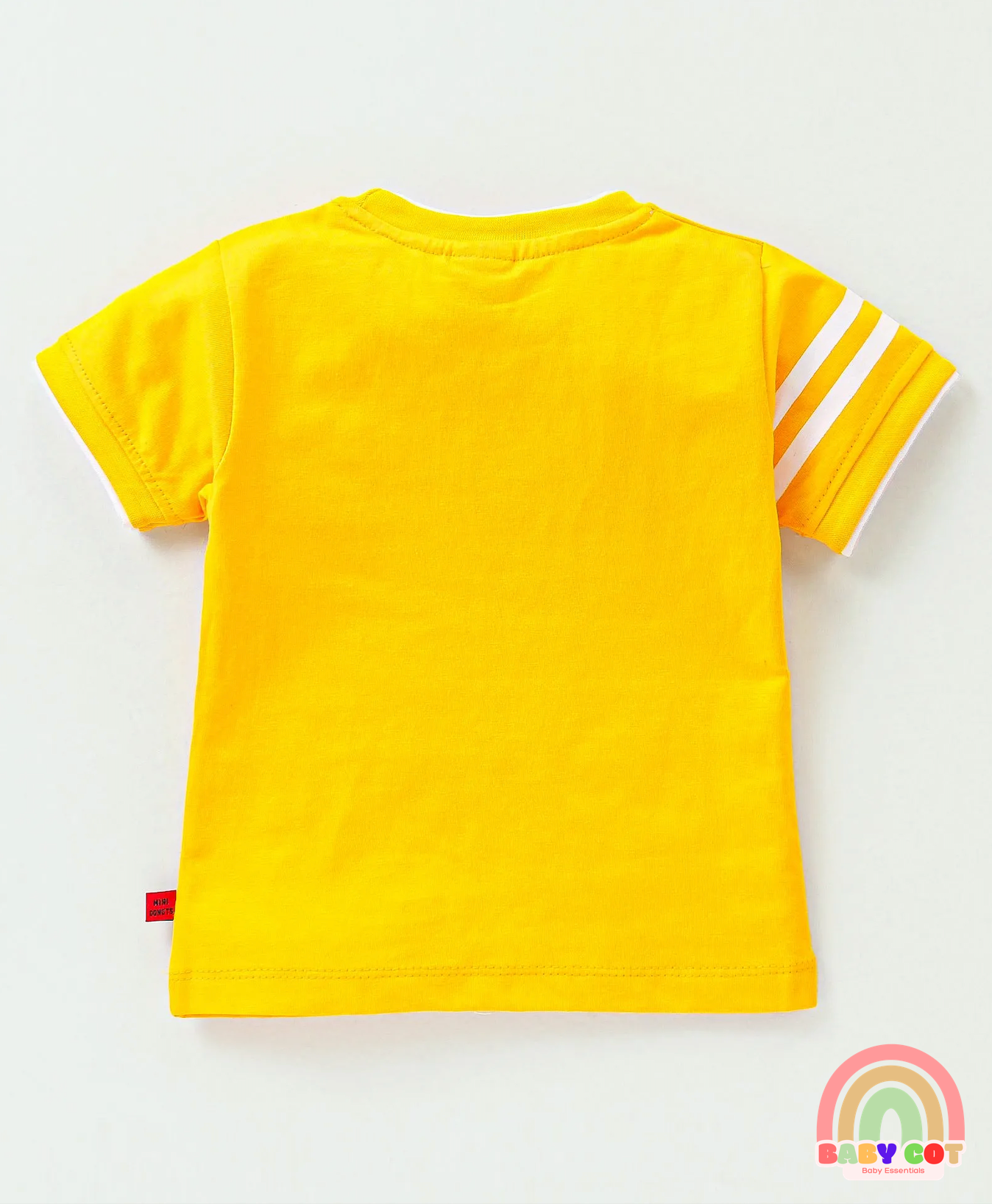 100% Cotton Half Sleeves T-Shirt and Shorts Football Print - Yellow