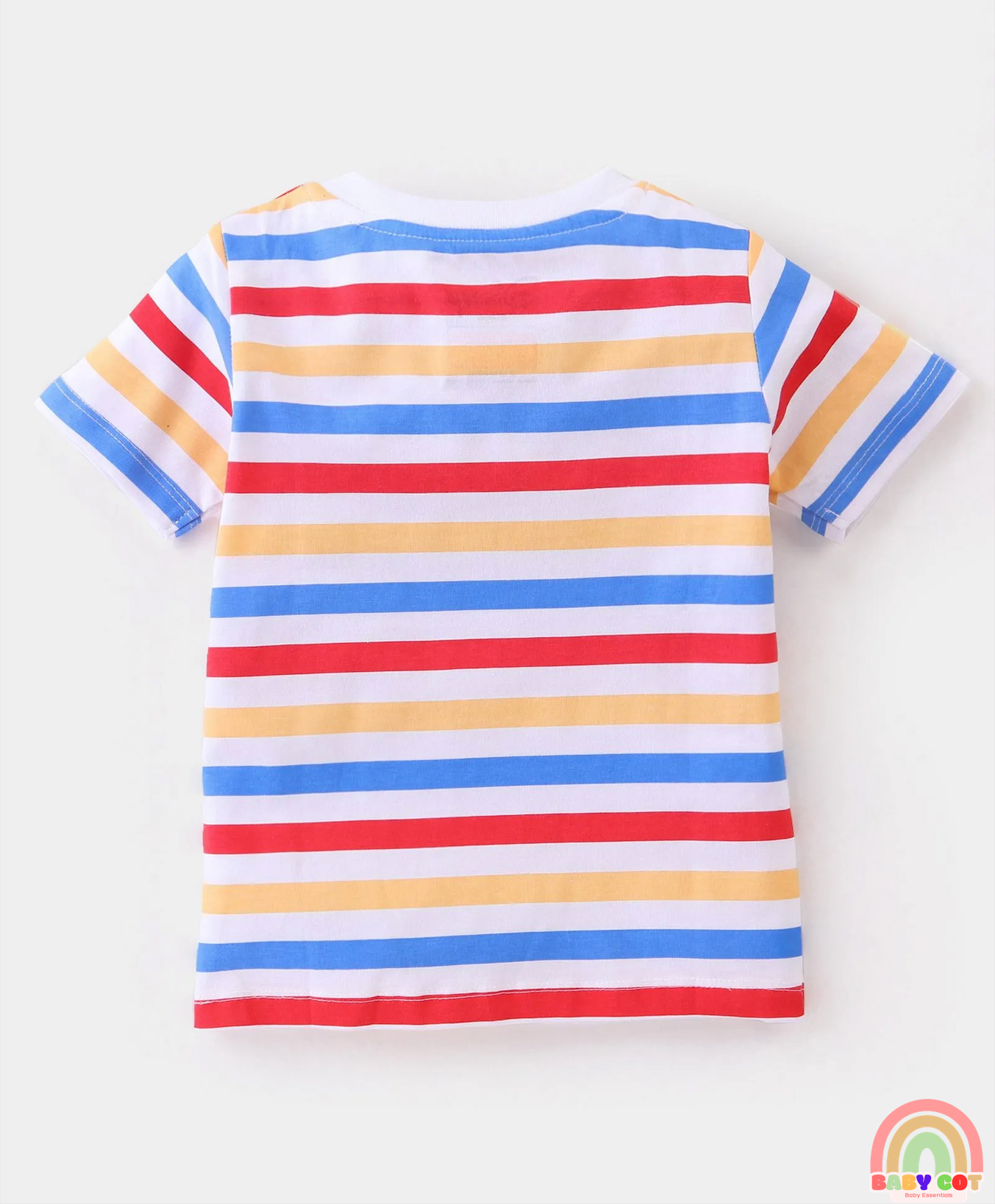 Cotton Half Sleeves Striped T-Shirt With Graphics Pack of 3 - Multicolor