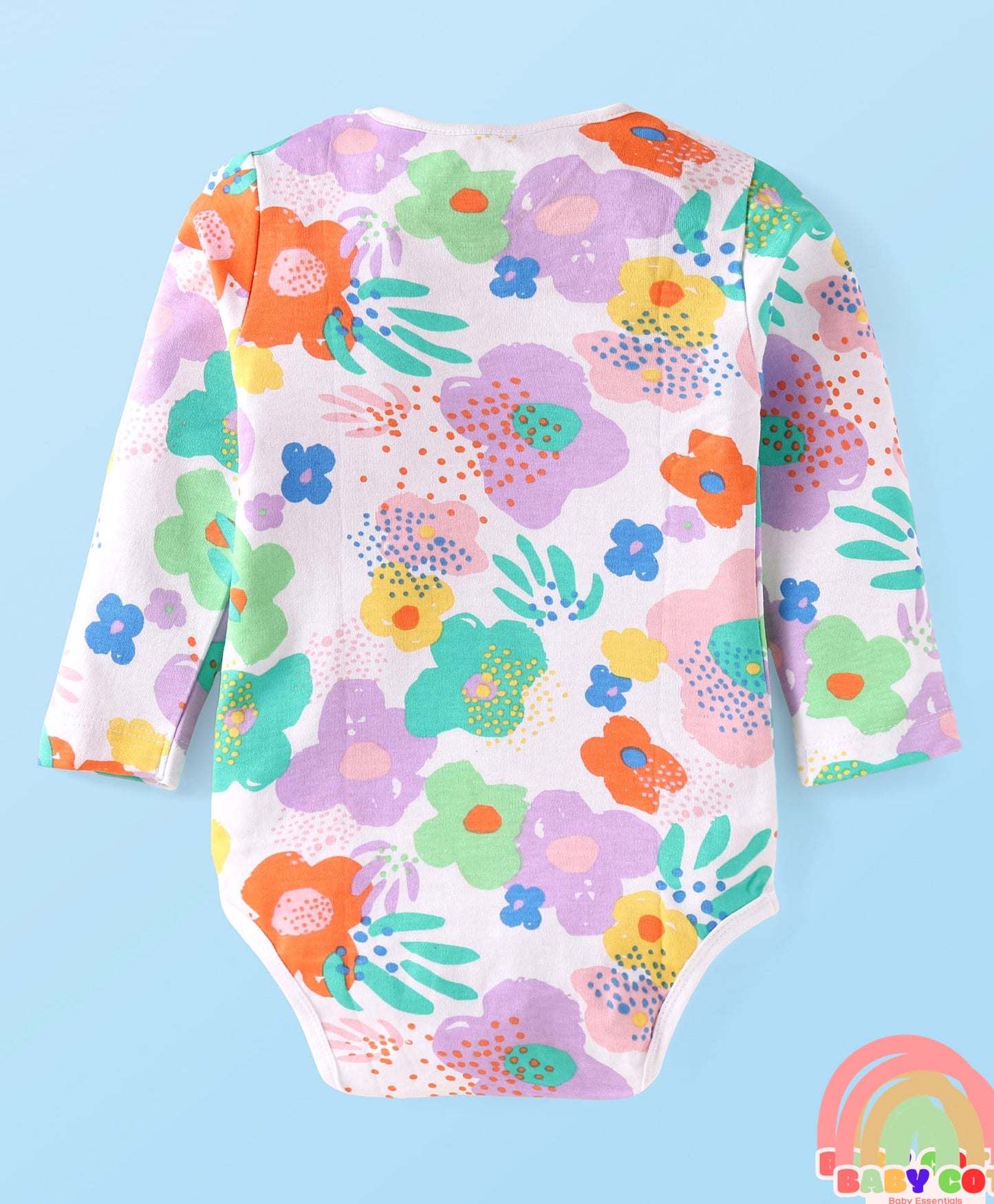 Interlock Knit Full Sleeves Onesies with Disney Princess Graphics Pack of 3- White Pink & Purple