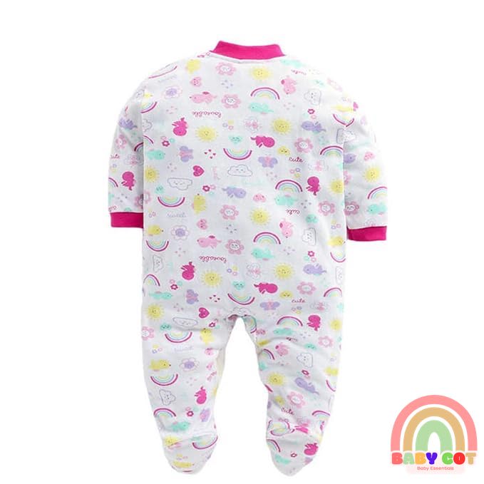 100% Cotton Pink Rompers Sleepsuits Jumpsuit Night Suits for Infants Newborn Baby Boys & Girls
