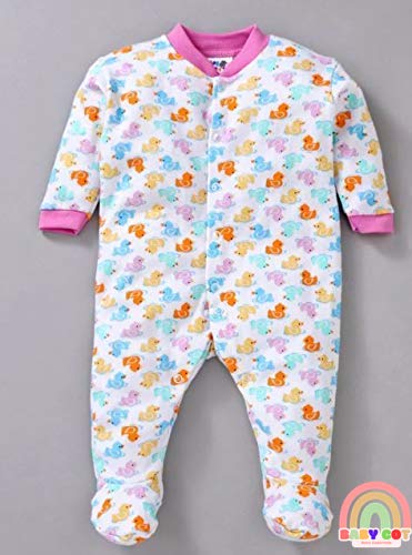 100% Cotton Pink Rompers Sleepsuits Jumpsuit Night Suits for Infants Newborn Baby Boys & Girls