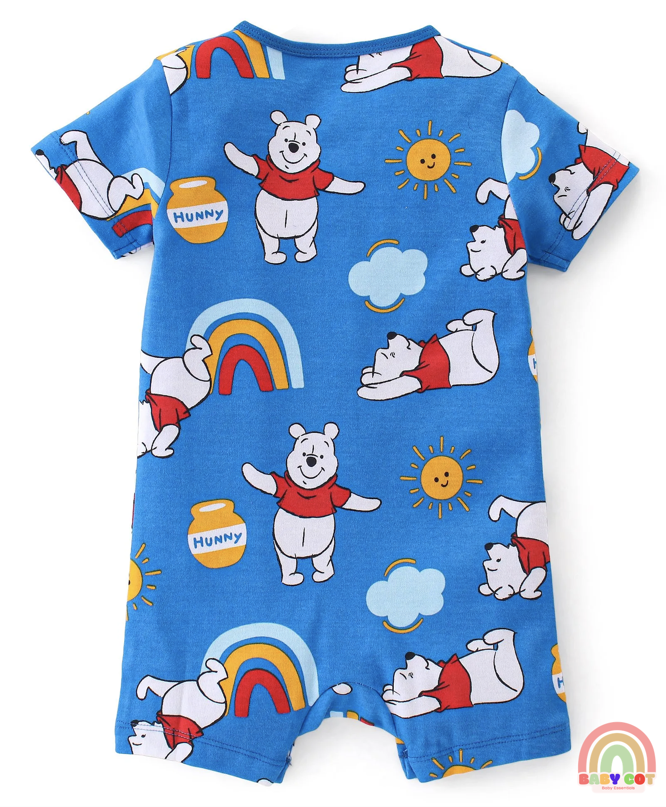 Interlock Cotton Knit Half Sleeves Romper Printed Pack of 2 - Multicolour