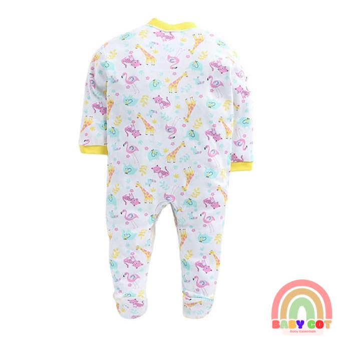 100% Cotton YellowRompers Sleepsuits Jumpsuit Night Suits for Infants Newborn Baby Boys & Girls