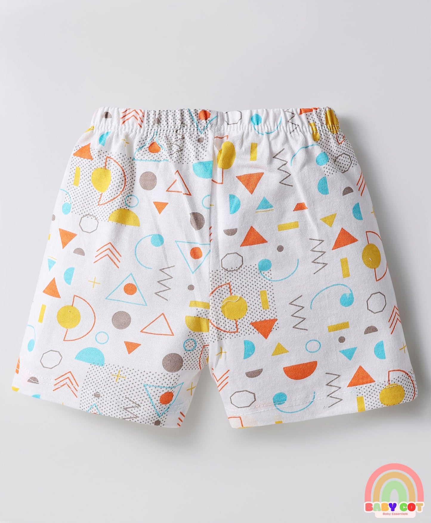 Single Jersey Knit Above Knee Length Shorts With Tropical & Geometric Shape Print Pack Of 5 - Multicolour