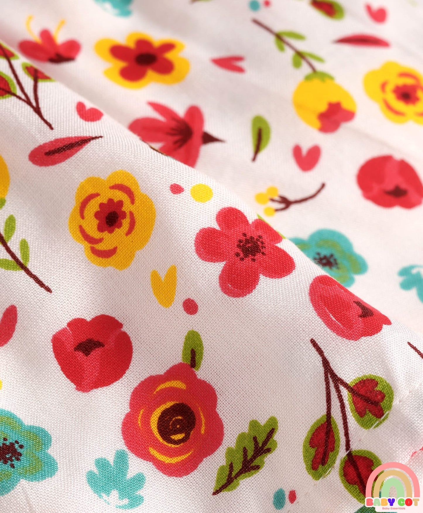 Woven Sleeveless Top With Floral Print - White