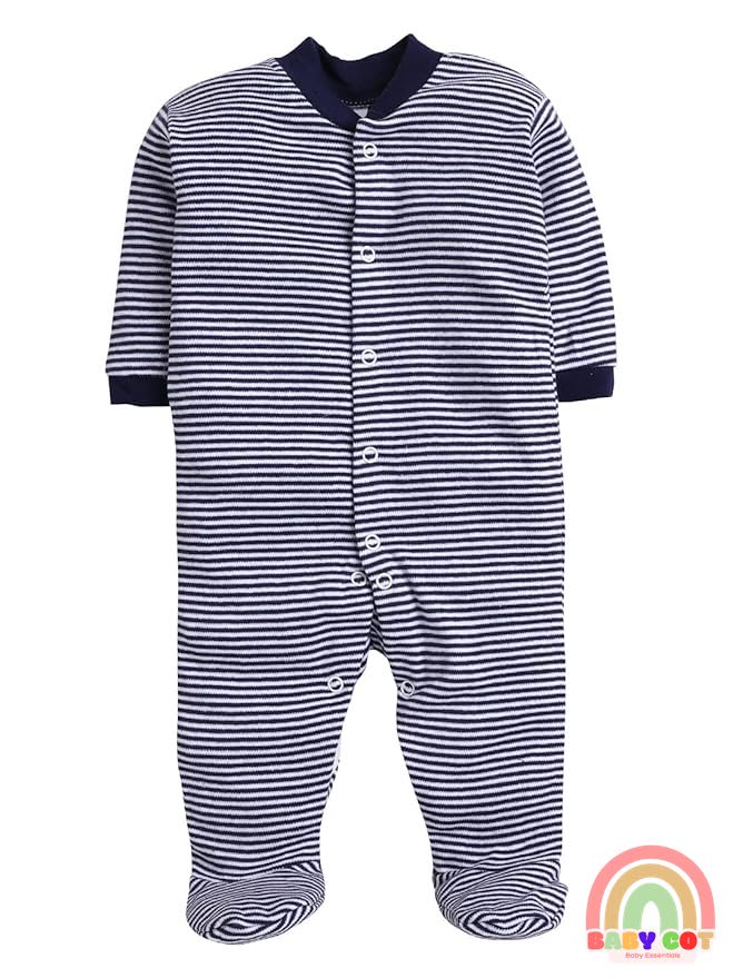 100% Cotton Rompers Sleepsuits Jumpsuit Night Suits for Infants Newborn Baby Boys & Girls