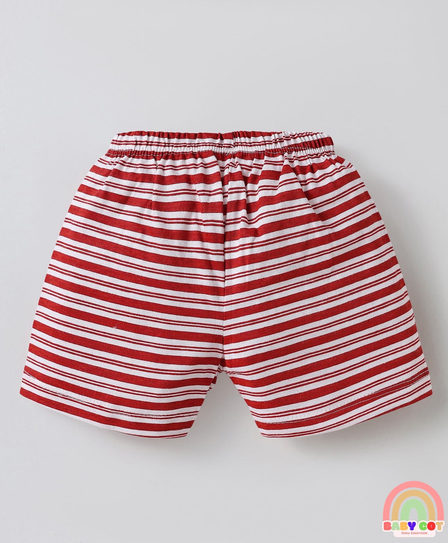Single Jersey Knit Above Knee Length Shorts With Animal Print & Stripes Pack Of 5 - Multicolour
