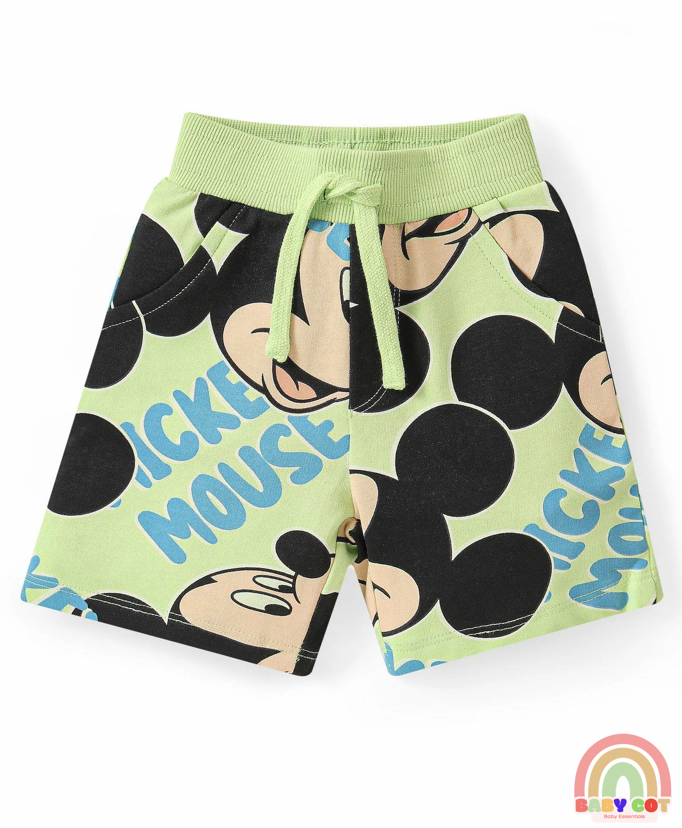 Single Jersey Knit Half Sleeves T-Shirt And Shorts Set Printed - Green
