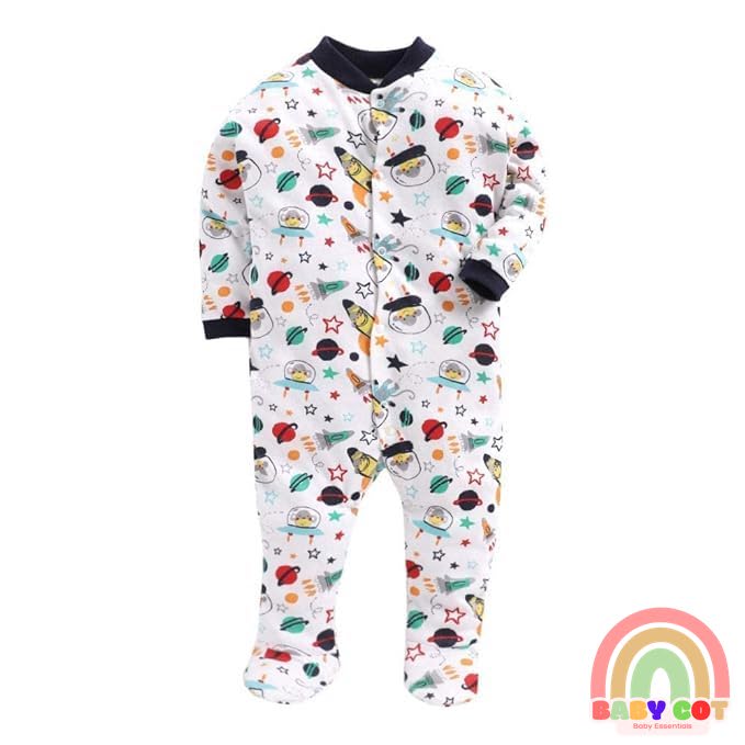 100% Cotton Black Rompers Sleepsuits Jumpsuit Night Suits for Infants Newborn Baby Boys & Girls