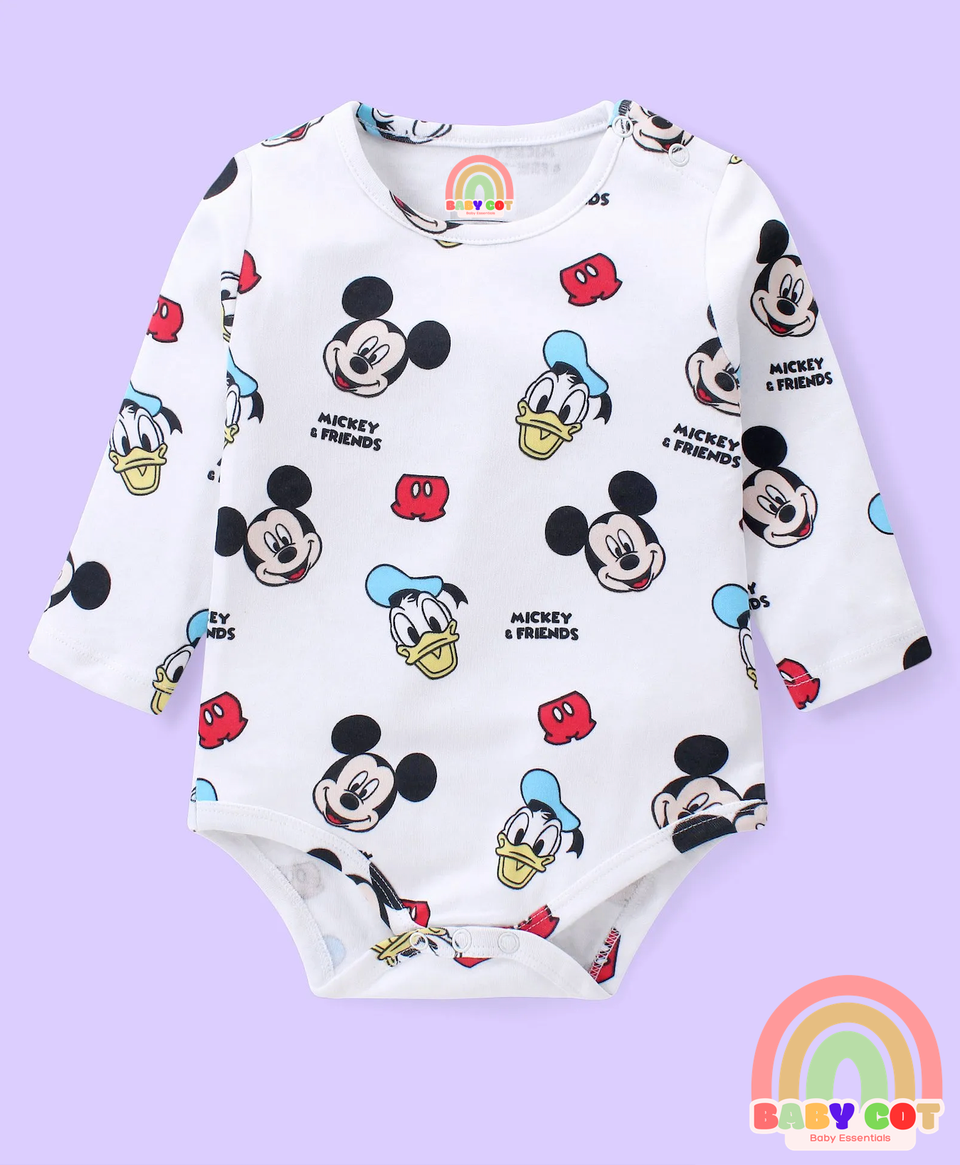 Full Sleeves Onesies With Printed Graphics Pack of 3 - Multicolour