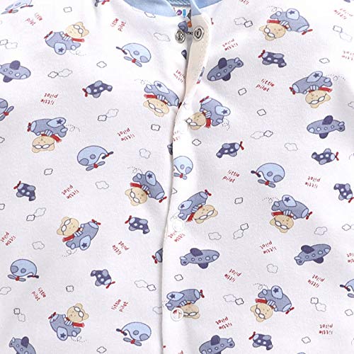 100% Cotton Light Blue Rompers Sleepsuits Jumpsuit Night Suits for Infants Newborn Baby Boys & Girls