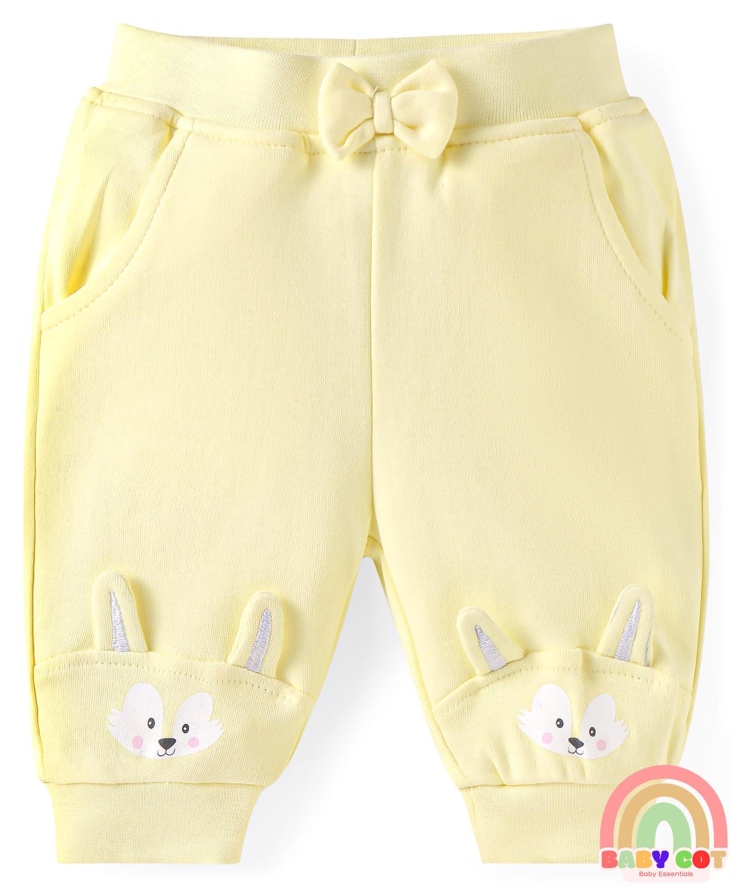 Terry Knit Full Sleeves Puppy Printed T-Shirt & Jogger Set - Blue & Cream