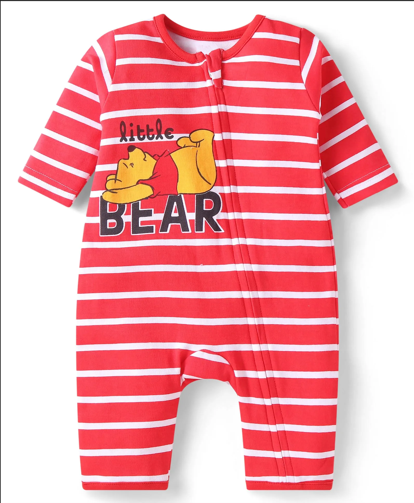 Interlock Knit Full Sleeves Rompers with Printed Graphics Pack of 3 - Red Green & Blue