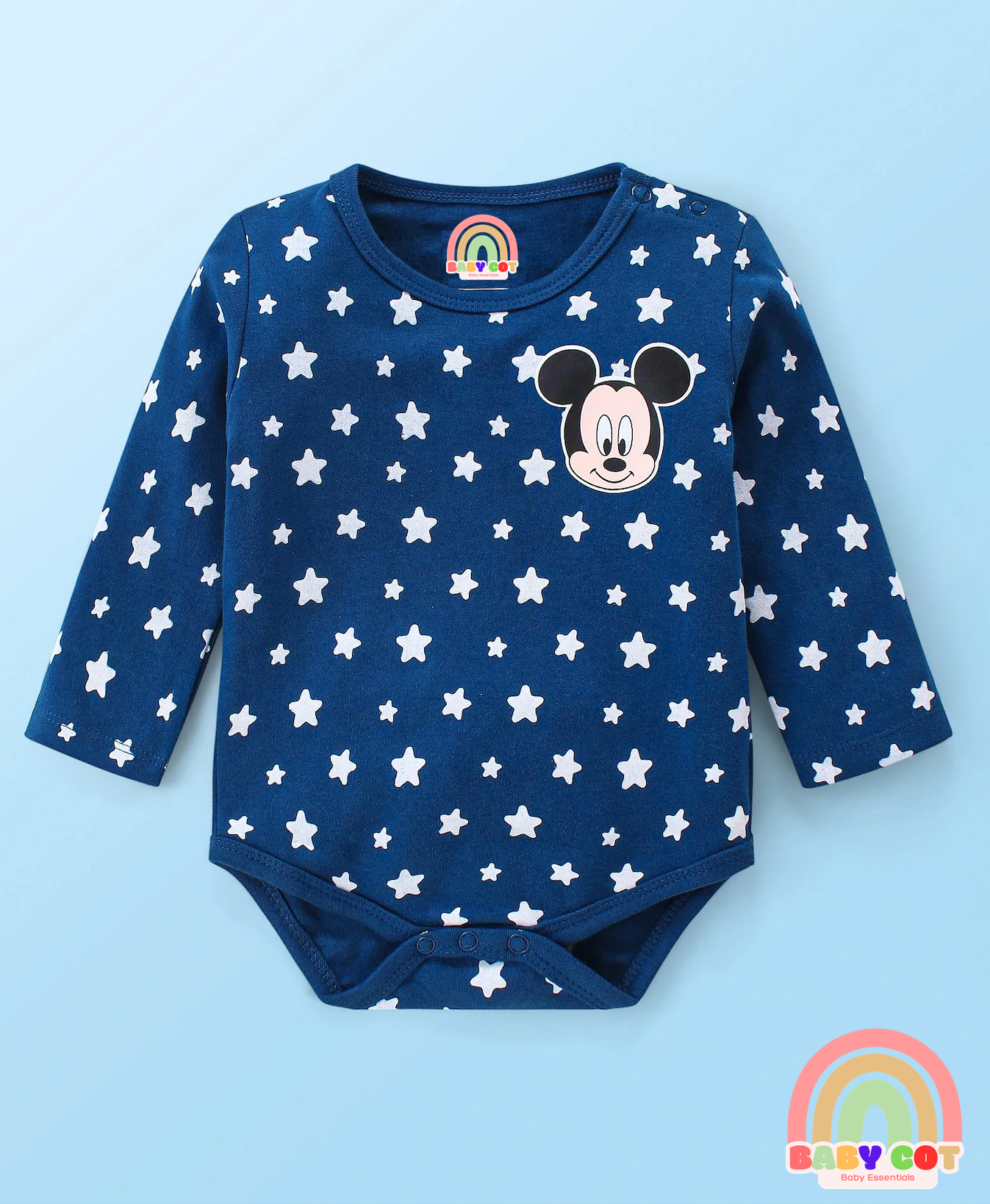 Interlock Knit Full Sleeves Onesies With Printed Graphics Pack of 3 - Red White & Navy Blue