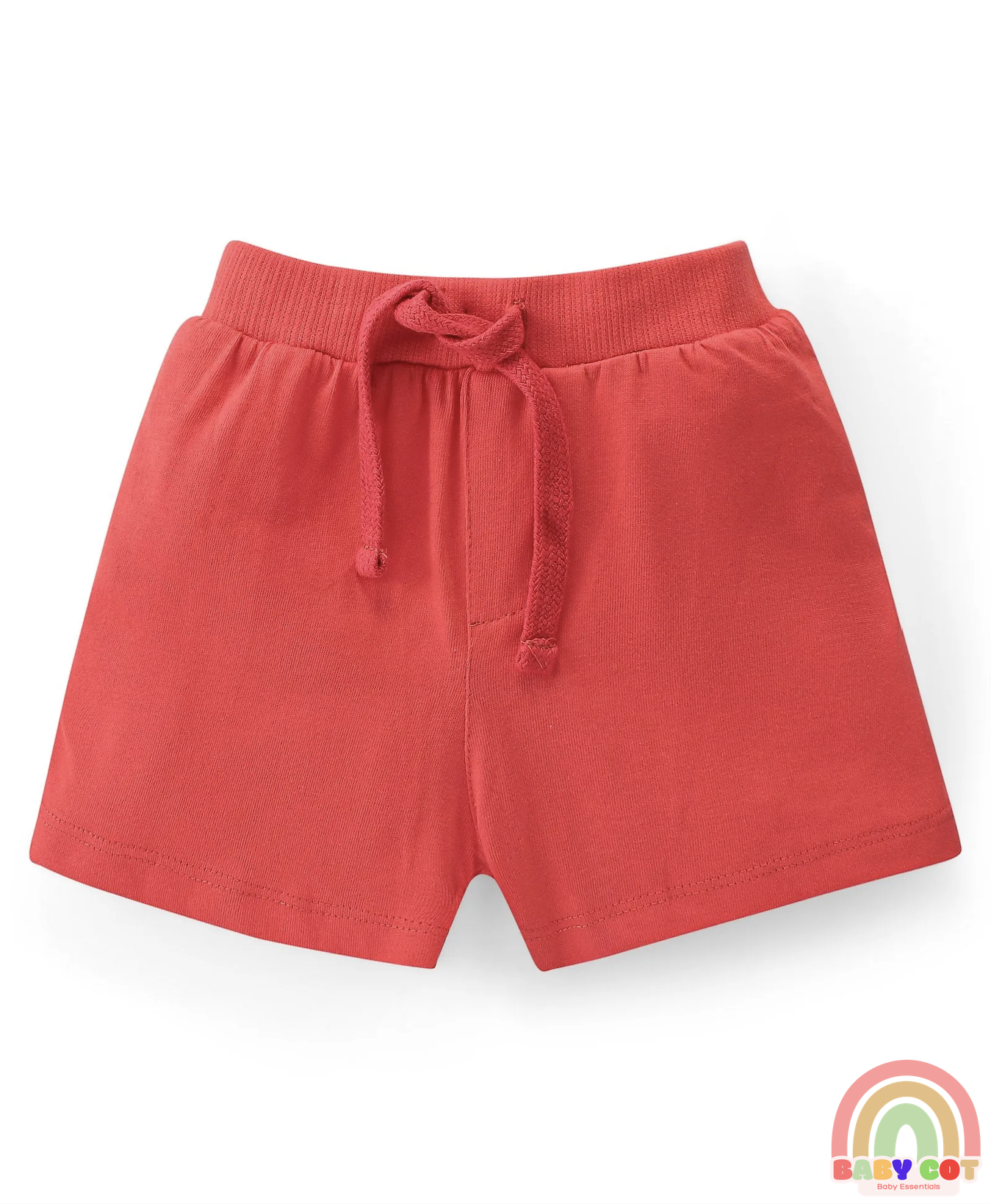 Cotton Knit Shorts With Varsity Print Pack Of 3 - Red Blue & Yellow