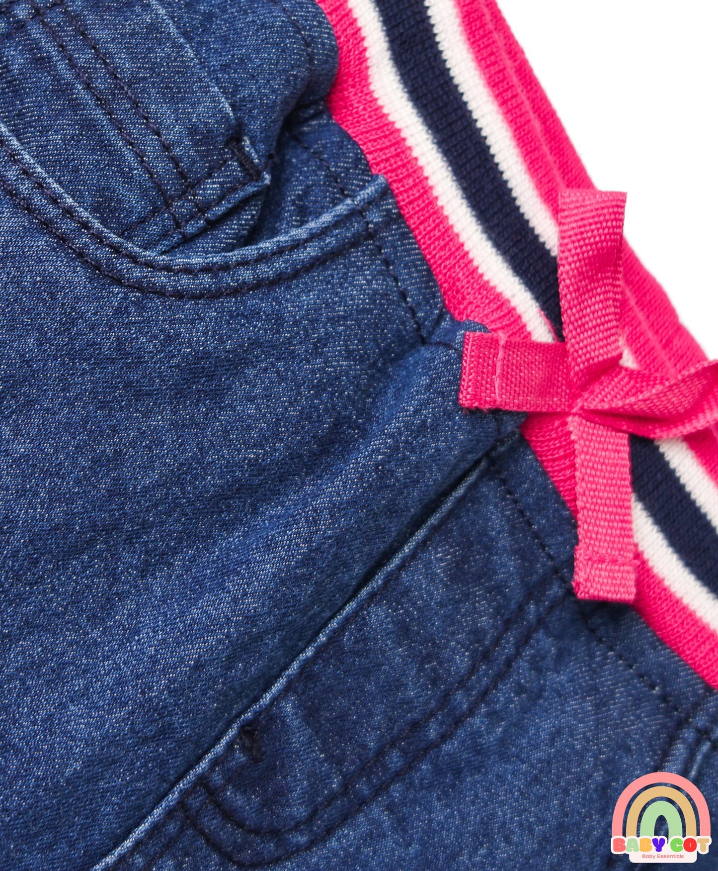Denim Mid Thigh Washed Skirts - Navy Blue
