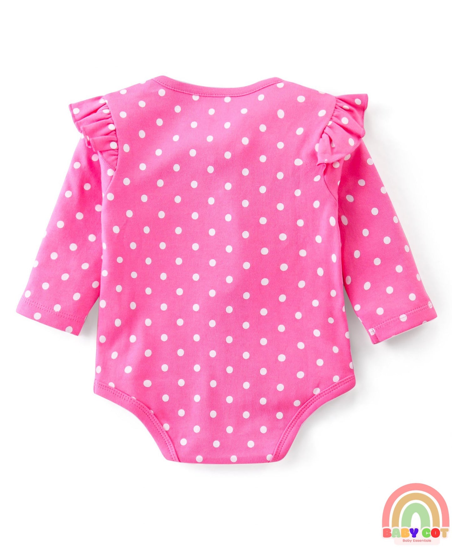 100% Cotton Interlock Full Sleeves Onesies Polka Dots & Floral Print Pack of 3 - Multicolour