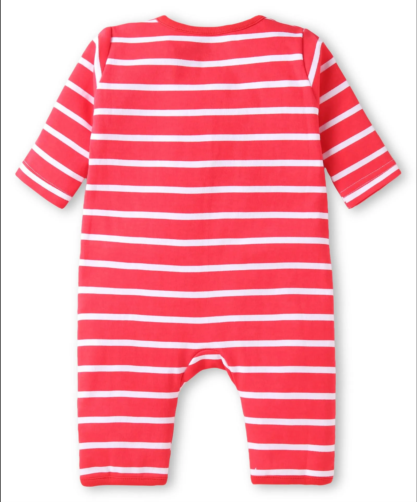 Interlock Knit Full Sleeves Rompers with Printed Graphics Pack of 3 - Red Green & Blue