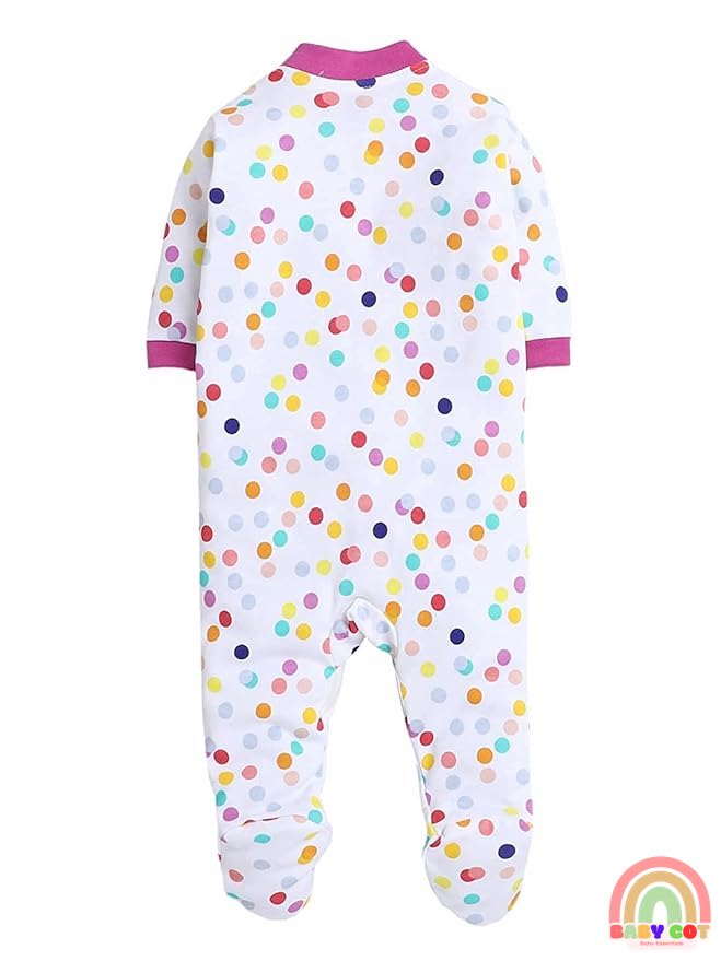 100% Cotton Purple Rompers Sleepsuits Jumpsuit Night Suits for Infants Newborn Baby Boys & Girls