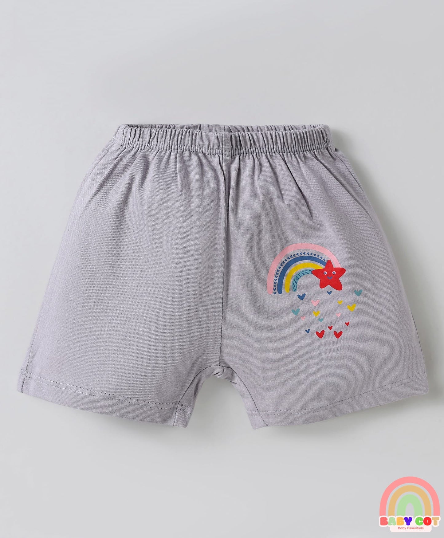 Single Jersey Knit Above Knee Length Shorts With Animal Print & Stripes Pack Of 5 - Multicolour