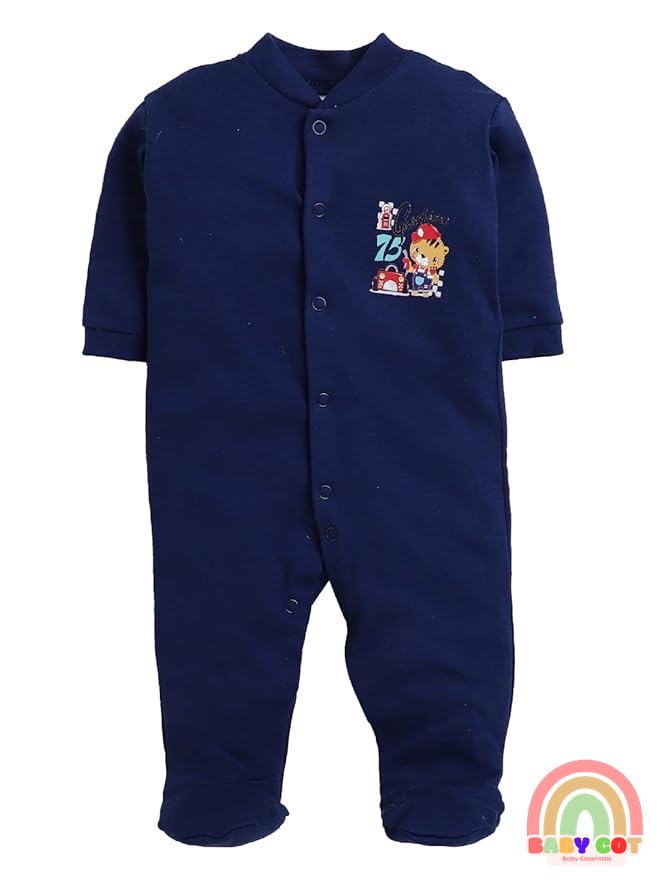 100% Cotton Rompers Sleepsuits Jumpsuit Night Suits for Infants Newborn Baby Boys & Girls