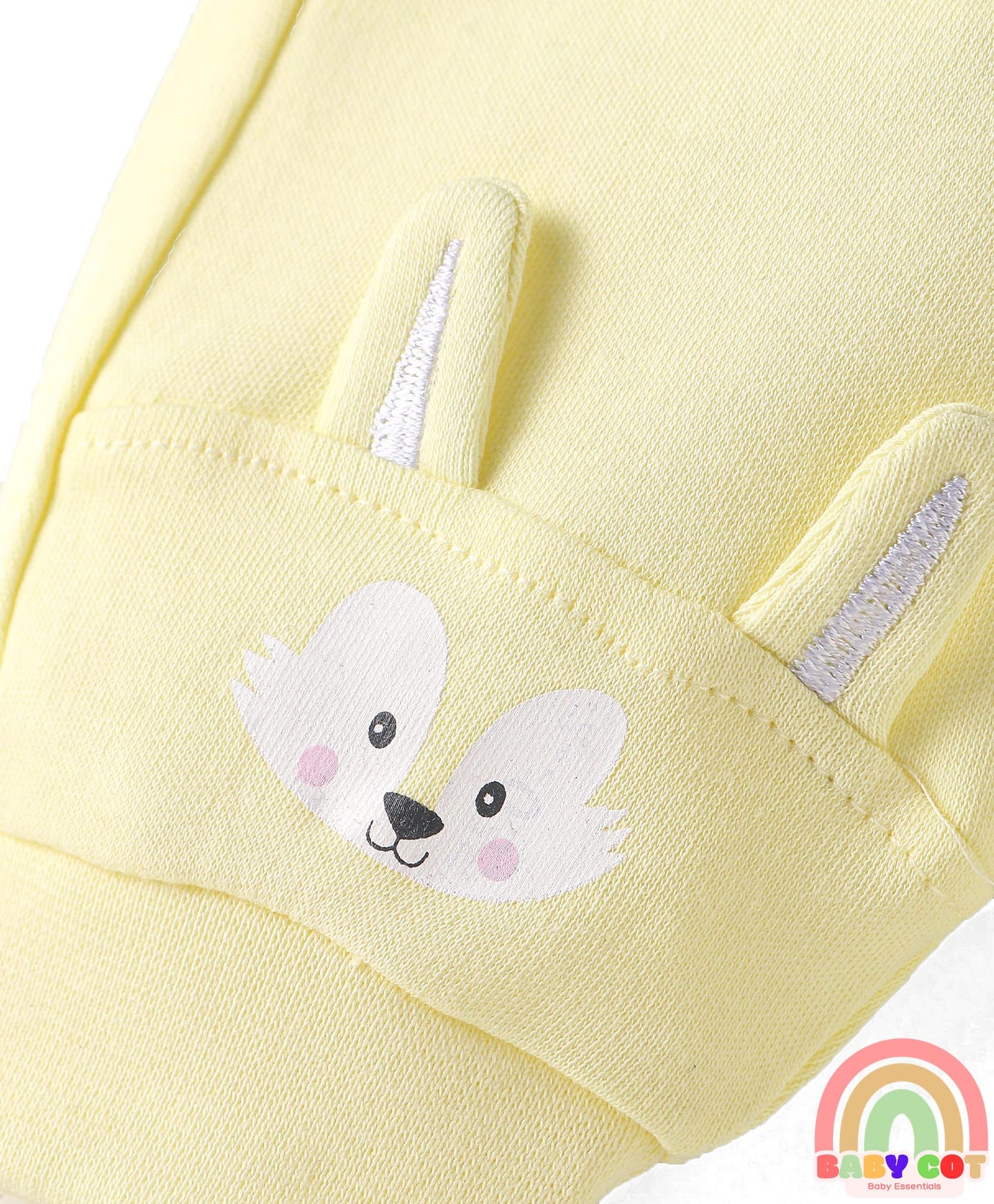 Terry Knit Full Sleeves Puppy Printed T-Shirt & Jogger Set - Blue & Cream