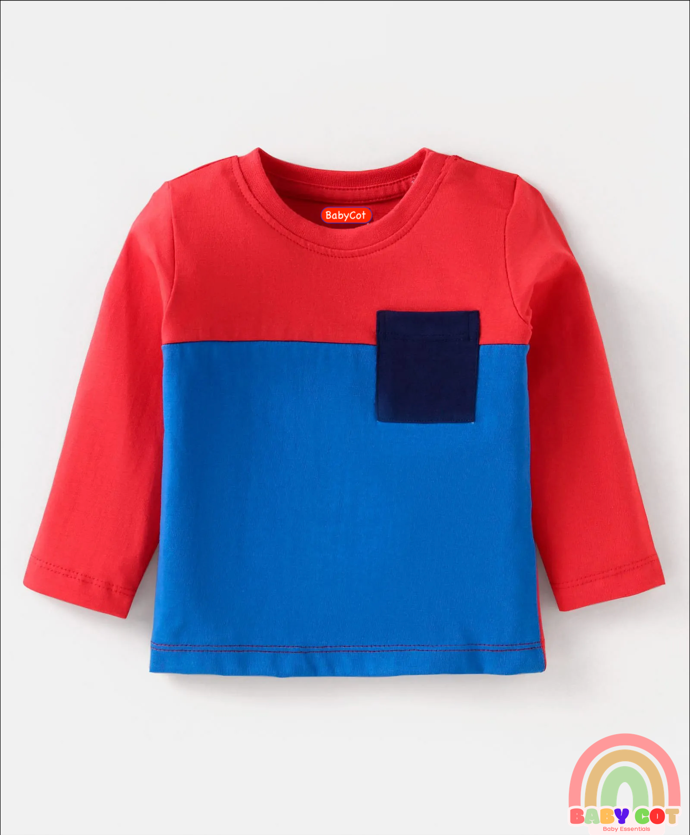 Cotton Knit Full Sleeves T-Shirts With Stripes Text & Animal Print Pack Of 7 - Blue Yellow Orange