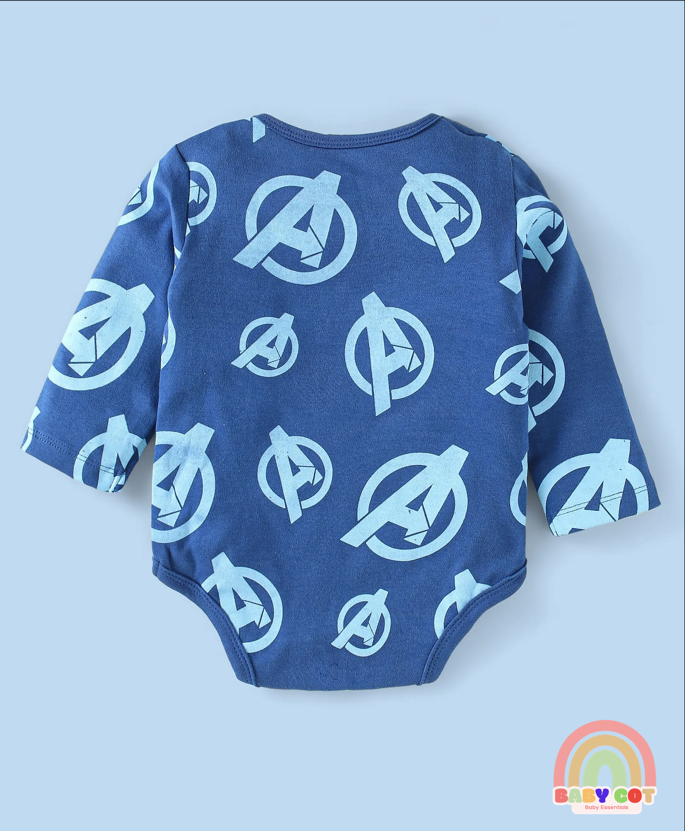 Interlock Knit Full Sleeves Onesies with Avengers Graphics Pack of 3 - Red Blue & White