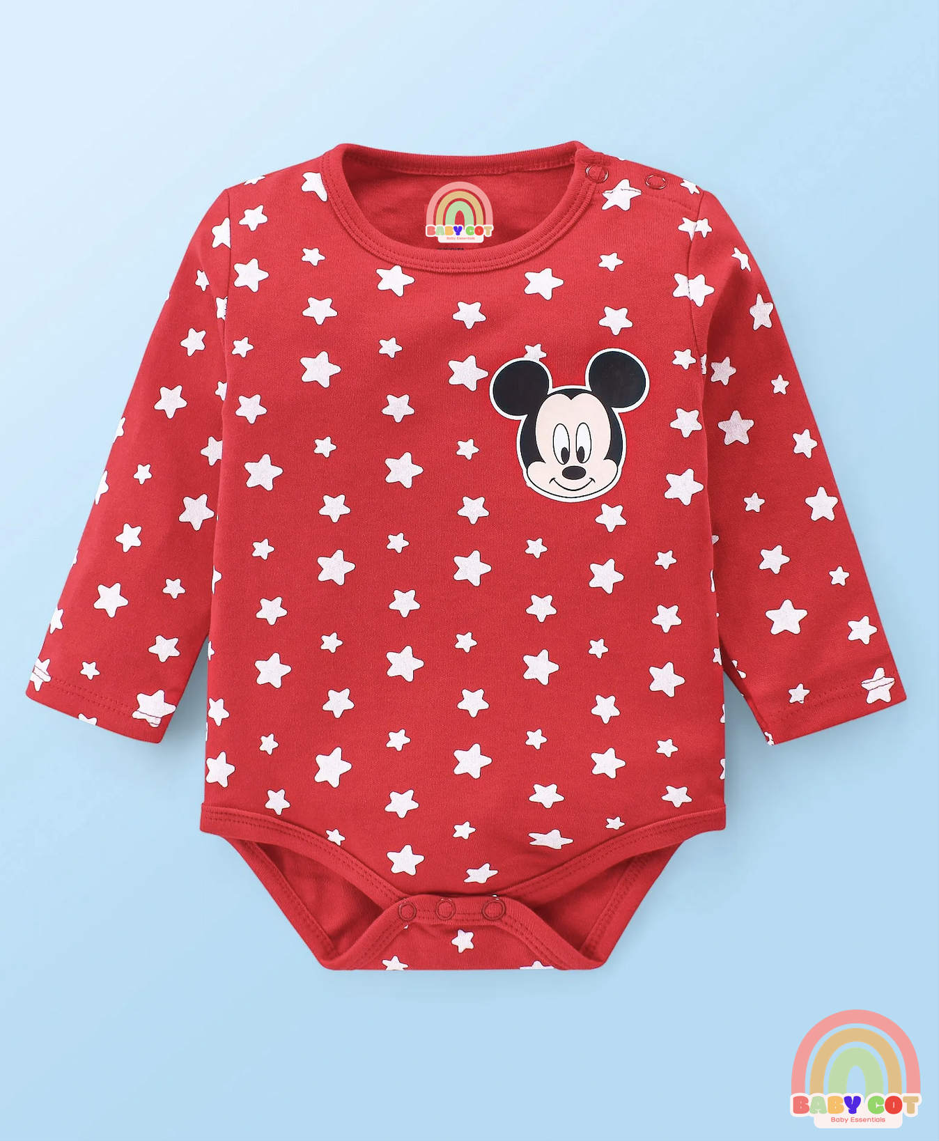 Interlock Knit Full Sleeves Onesies With Printed Graphics Pack of 3 - Red White & Navy Blue