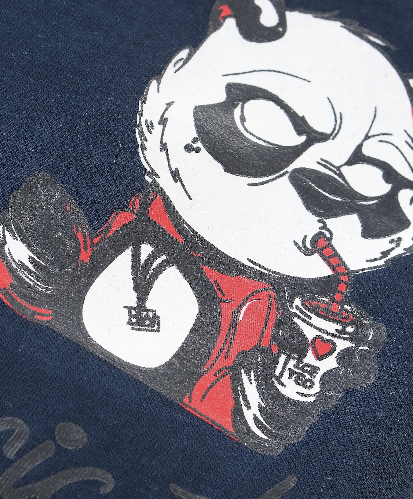 100% Cotton Knit Half Sleeves T-Shirt & Shorts With Panda Print - Navy Blue