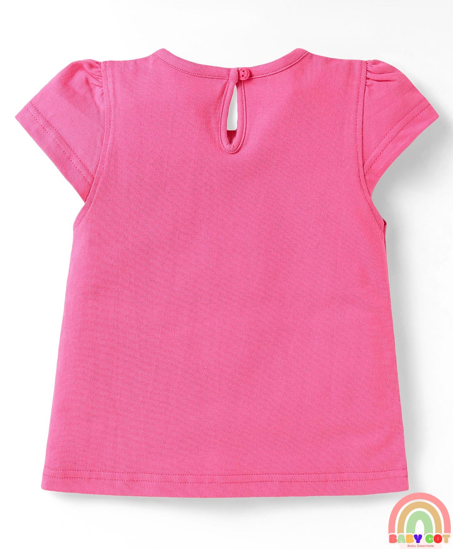 Cotton Knit Half Sleeves T-Shirts With Polka Dot & Floral Print Pack Of 3 - Pink & Light Green