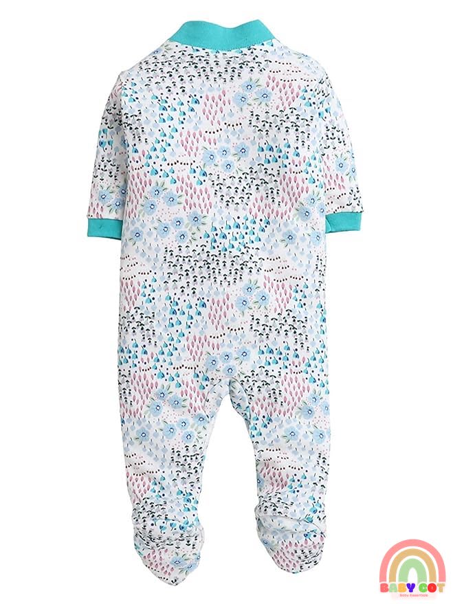 100% Cotton Mint Rompers Sleepsuits Jumpsuit Night Suits for Infants Newborn Baby Boys & Girls