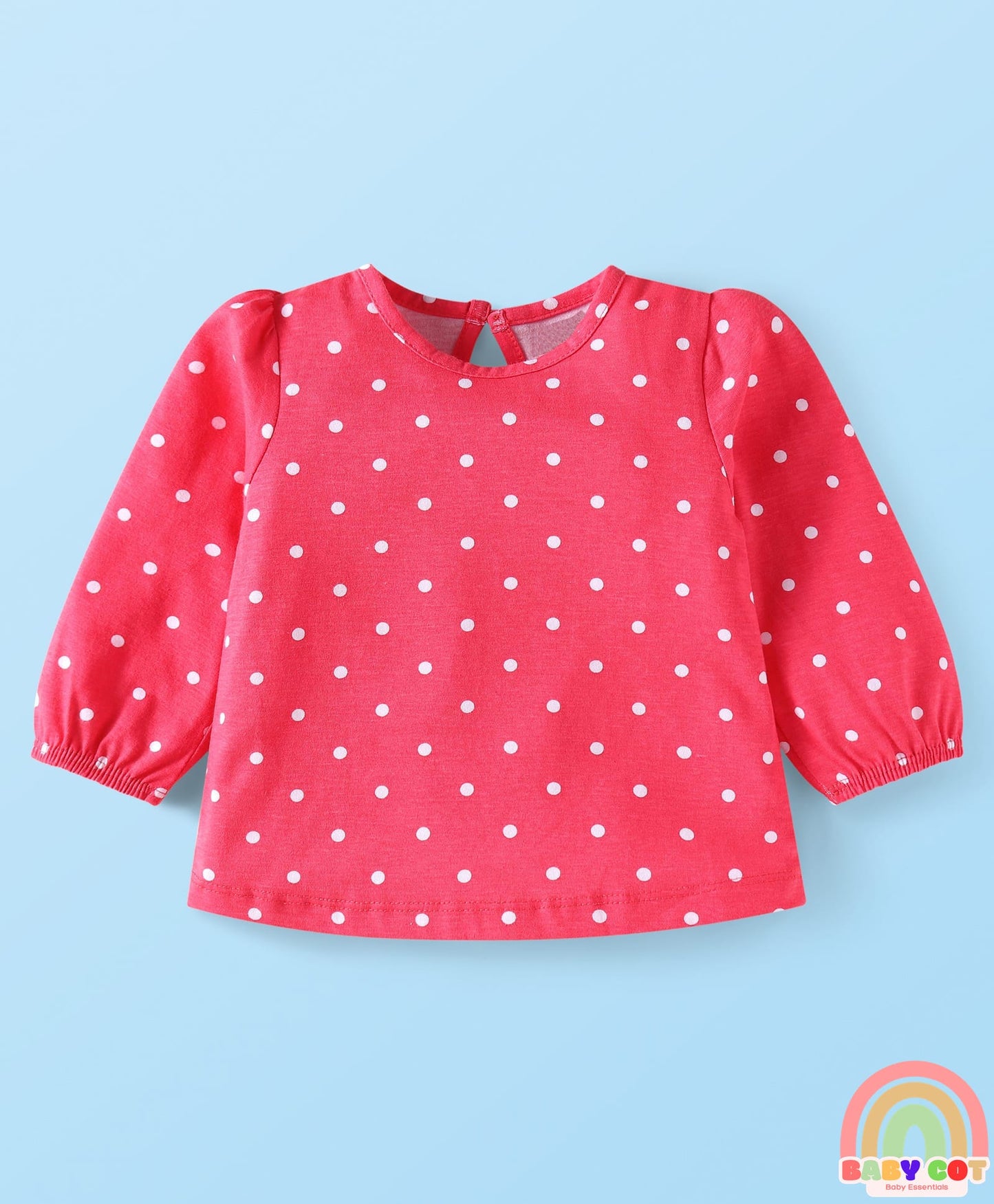 Cotton Knit Full Sleeves T-Shirts With Fruit & Polka Dot Print Pack of 5 - Multi Colour