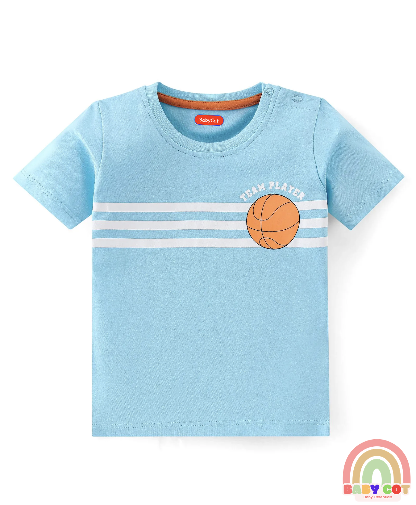 Cotton Knit Half Sleeves T-Shirts with Football Graphics Print Pack of 5 - Blue Green & Grey