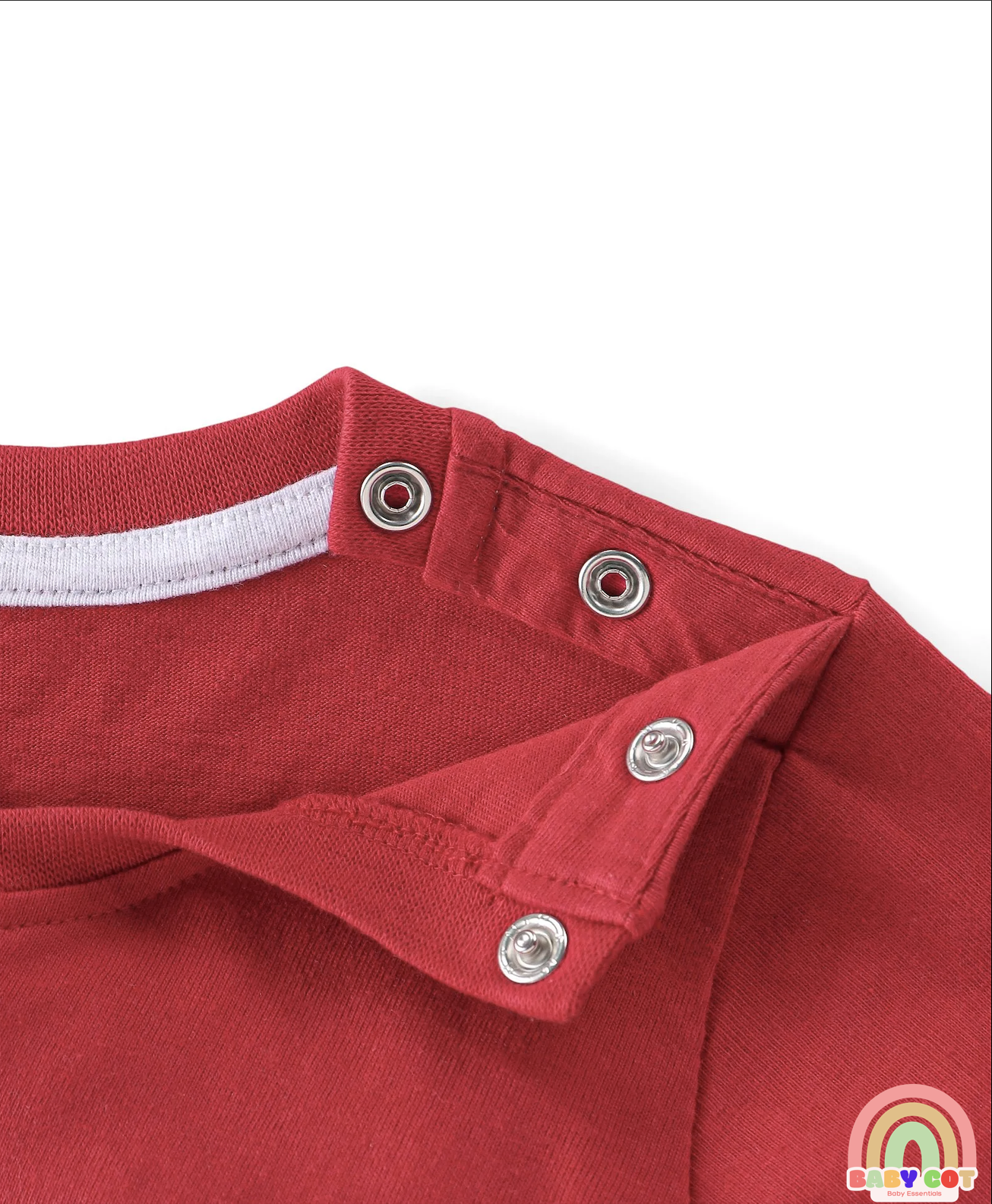 Cotton Knit Full Sleeves Striped Text & Bear Printed T-Shirts Pack of 3 - Red Yellow & Navy Blue