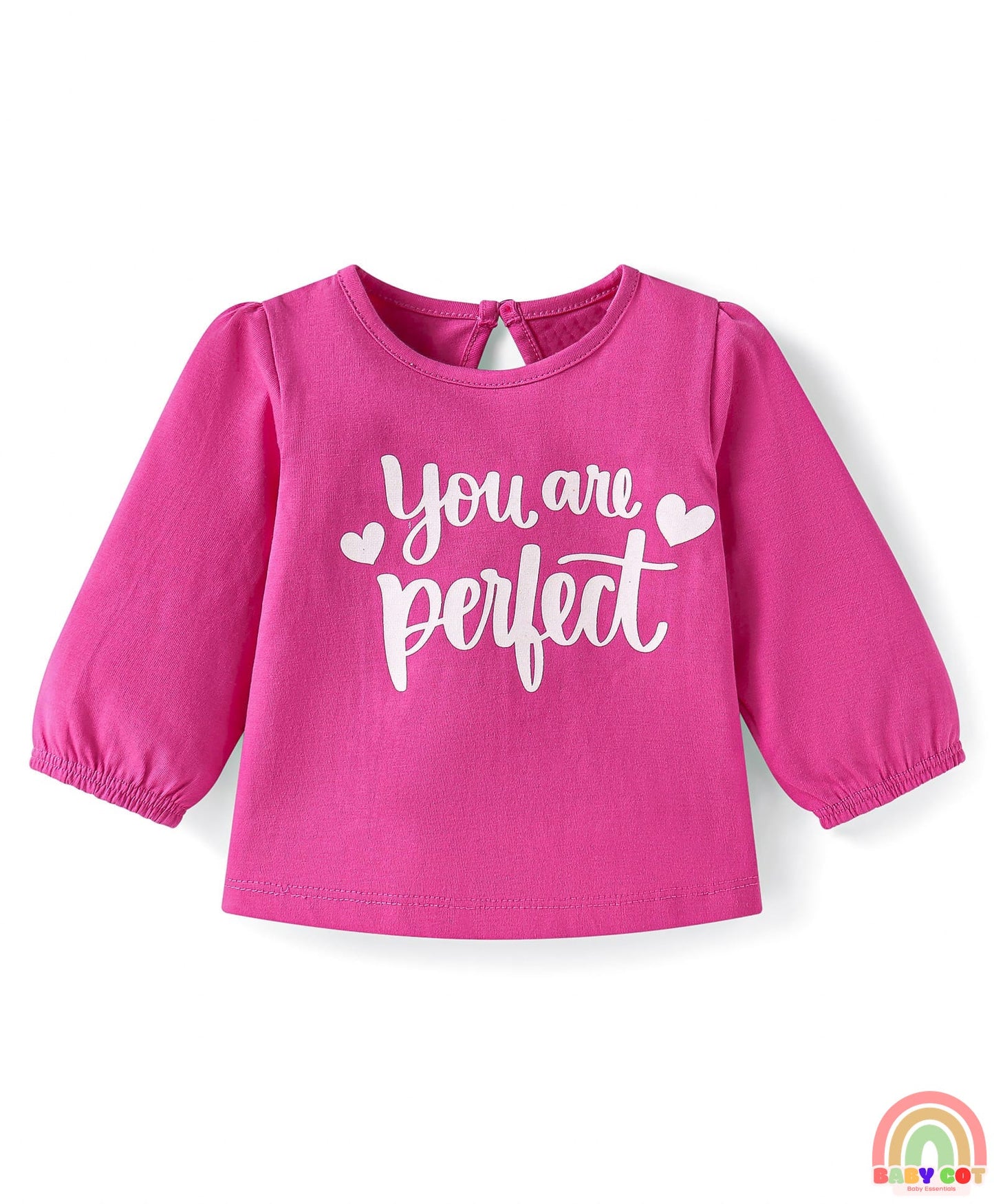 Cotton Knit Full Sleeves T-Shirts with Floral Hearts & Text Print Pack of 5 - Multicolor