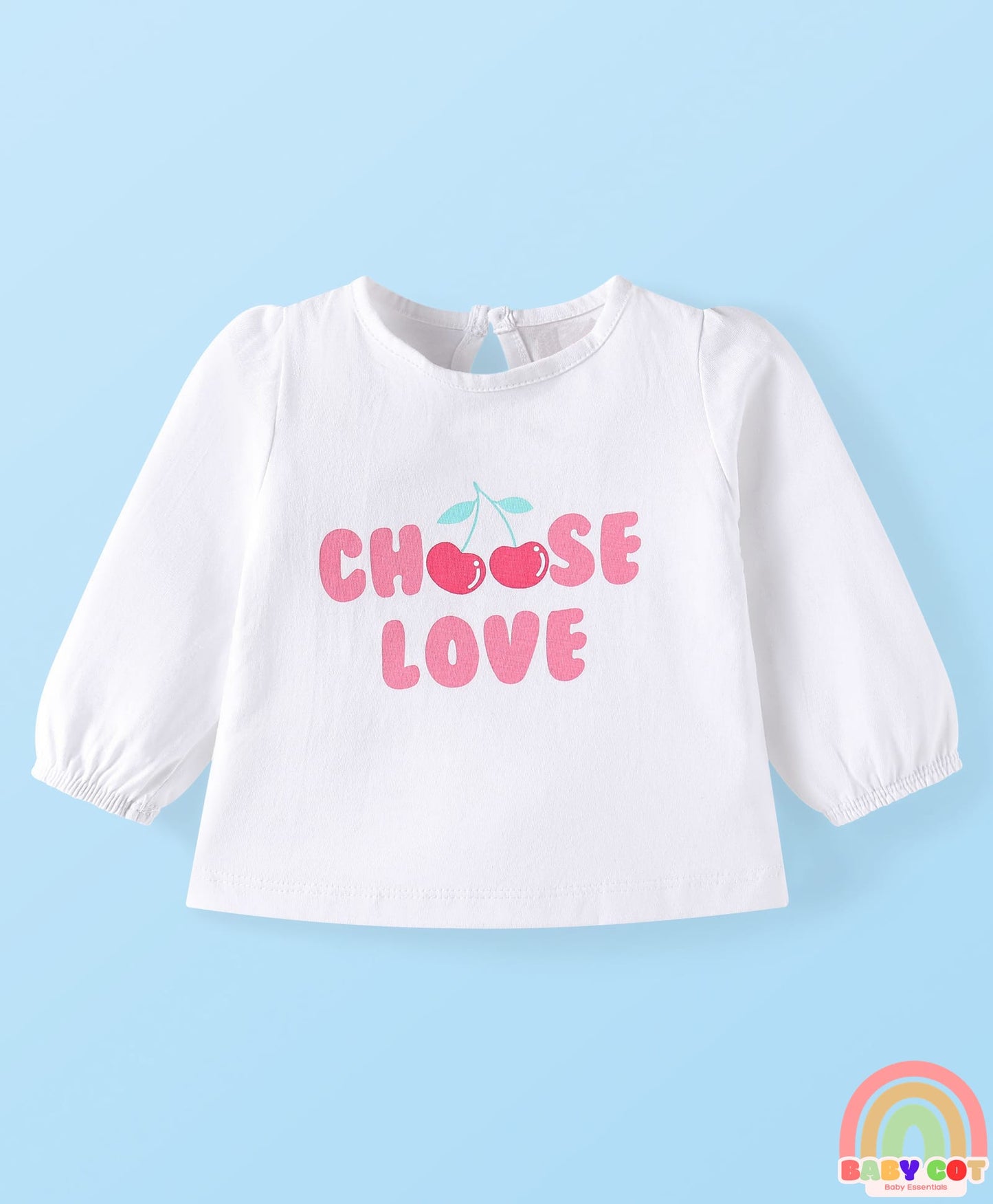 Cotton Knit Full Sleeves T-Shirts With Fruit & Polka Dot Print Pack of 5 - Multi Colour