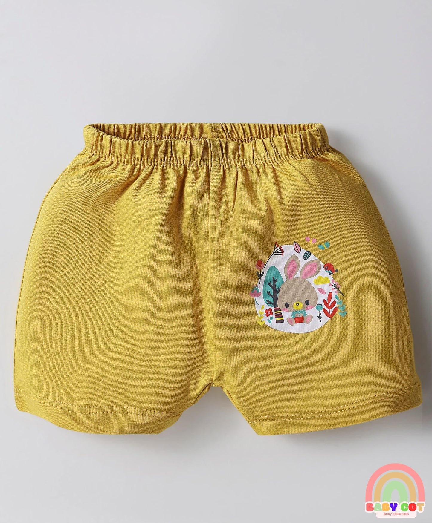 Single Jersey Knit Above Knee Length Shorts With Tropical & Geometric Shape Print Pack Of 5 - Multicolour
