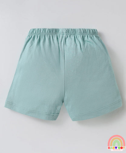 Single Jersey Knit Above Knee Length Shorts With Animal & Heart Print Pack Of 5 - Multicolour