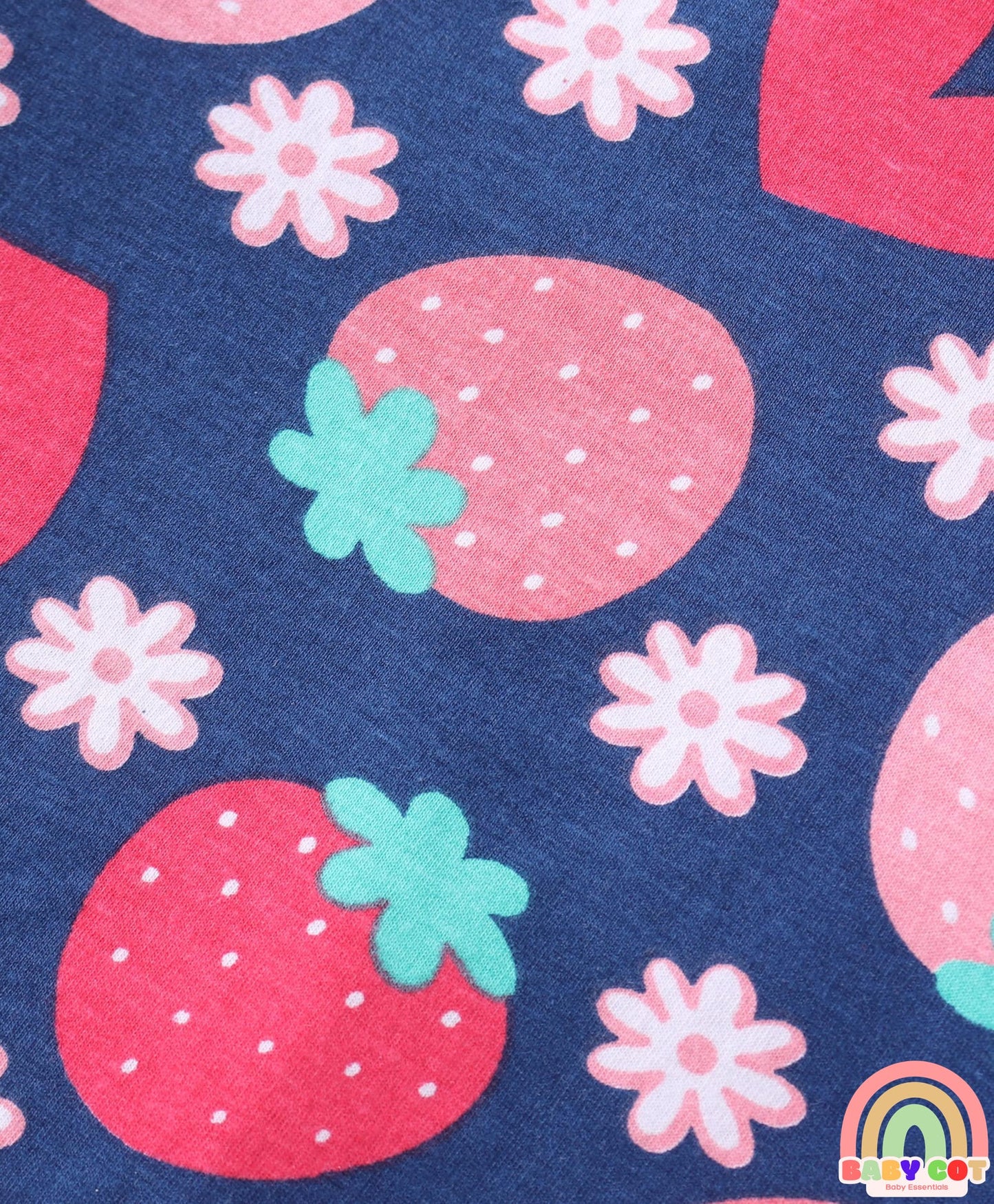 Cotton Knit Full Sleeves T-Shirts With Fruit & Polka Dot Print Pack of 5 - Multi Colour